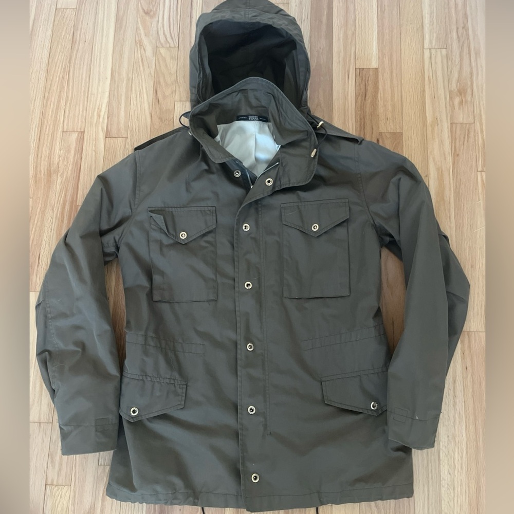 Gianfranco Ferre Field Military M65 Jacket Hooded Army Men Size 50 Made In Italy